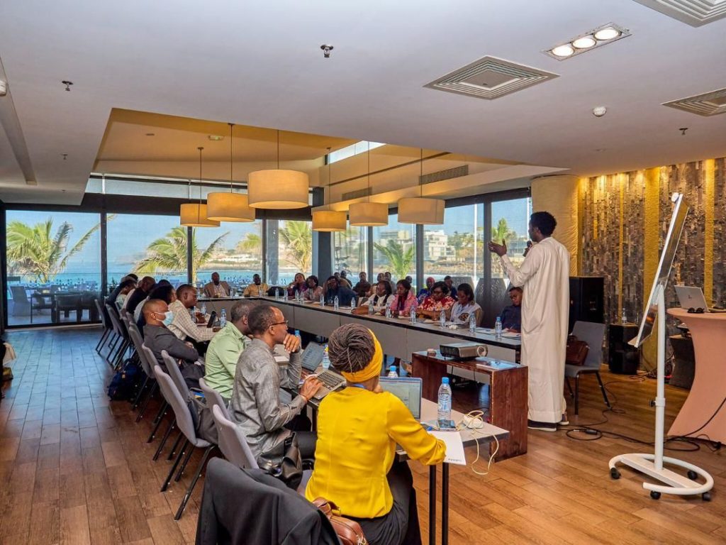 Researchers gathered for a medical research training session