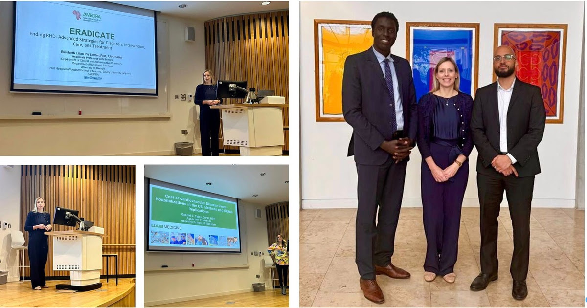 AMedRA researchers presenting at a University of Oxford seminar on cardiometabolic health in Africa